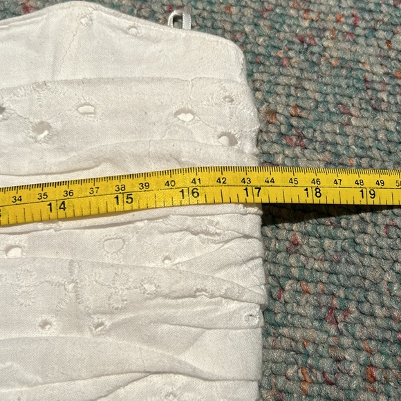 NWT Zara size XL CORSET style white eyelet bandeau - Picture 10 of 11